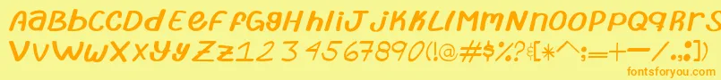Шрифт TypeAbril – оранжевые шрифты на жёлтом фоне