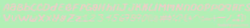 TypeAbril Font – Pink Fonts on Green Background