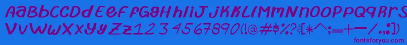 TypeAbril Font – Purple Fonts on Blue Background