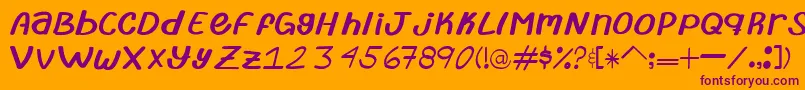 TypeAbril Font – Purple Fonts on Orange Background