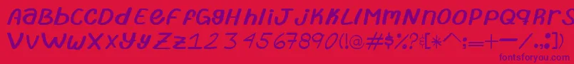 TypeAbril Font – Purple Fonts on Red Background