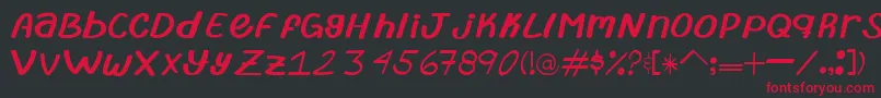 TypeAbril Font – Red Fonts on Black Background