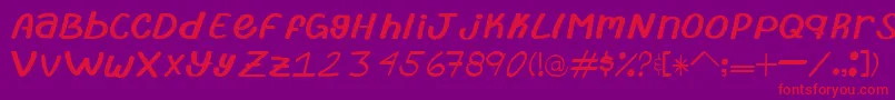 TypeAbril Font – Red Fonts on Purple Background