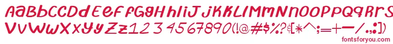TypeAbril Font – Red Fonts on White Background