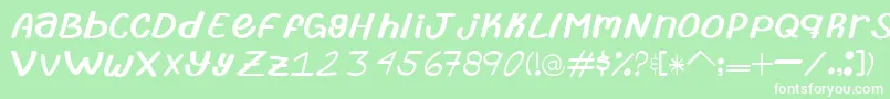 TypeAbril Font – White Fonts on Green Background