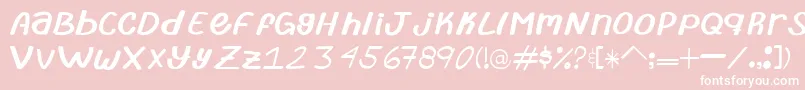 TypeAbril Font – White Fonts on Pink Background