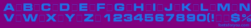 MicraBolda Font – Blue Fonts on Purple Background