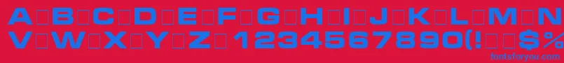 MicraBolda Font – Blue Fonts on Red Background