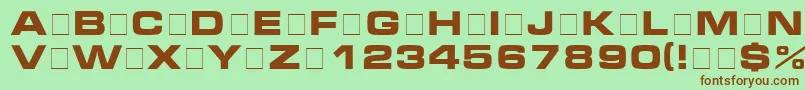 MicraBolda Font – Brown Fonts on Green Background