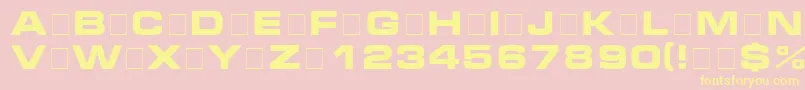 MicraBolda Font – Yellow Fonts on Pink Background