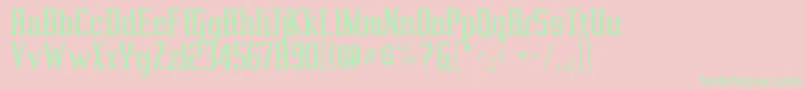 Vahika ffy Font – Green Fonts on Pink Background