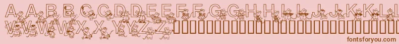 Mousie Font – Brown Fonts on Pink Background