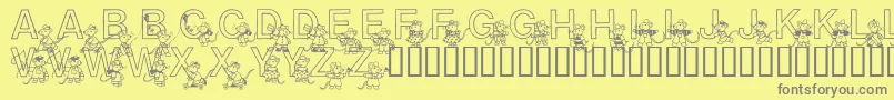 fuente Mousie – Fuentes Grises Sobre Fondo Amarillo