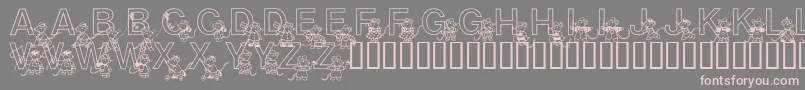 Mousie Font – Pink Fonts on Gray Background