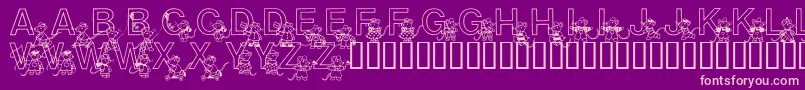 Mousie Font – Pink Fonts on Purple Background