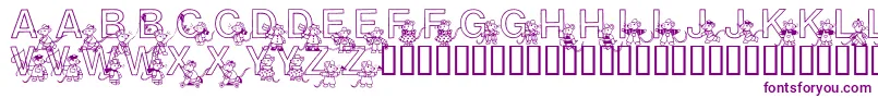 Mousie Font – Purple Fonts on White Background