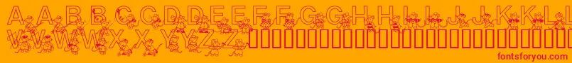 fuente Mousie – Fuentes Rojas Sobre Fondo Naranja