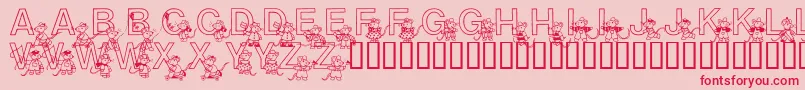 Mousie Font – Red Fonts on Pink Background