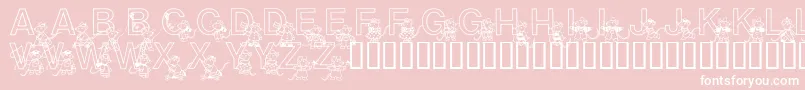 Mousie Font – White Fonts on Pink Background