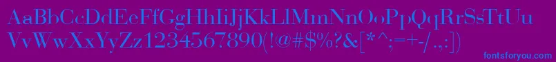 BodoniDisplayRegular Font – Blue Fonts on Purple Background