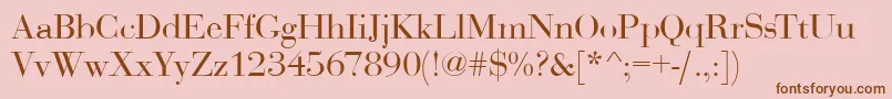 BodoniDisplayRegular Font – Brown Fonts on Pink Background