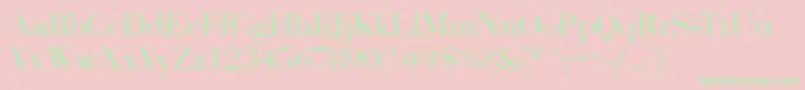 BodoniDisplayRegular Font – Green Fonts on Pink Background