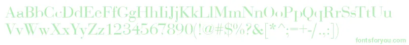 BodoniDisplayRegular Font – Green Fonts on White Background