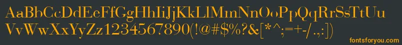 Шрифт BodoniDisplayRegular – оранжевые шрифты на чёрном фоне