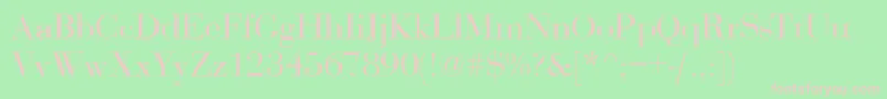 BodoniDisplayRegular Font – Pink Fonts on Green Background