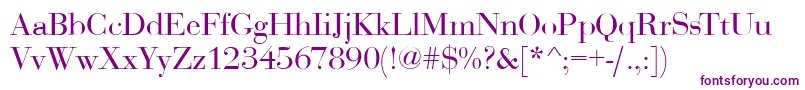 BodoniDisplayRegular Font – Purple Fonts on White Background