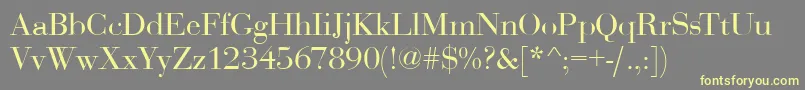 BodoniDisplayRegular Font – Yellow Fonts on Gray Background
