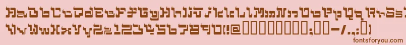 Шрифт Mohammed – коричневые шрифты на розовом фоне