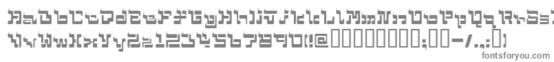 フォントMohammed – 白い背景に灰色の文字