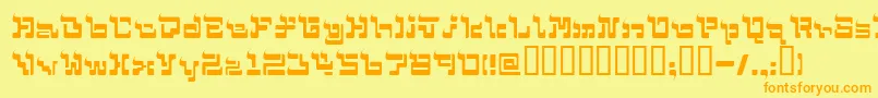 Mohammed Font – Orange Fonts on Yellow Background