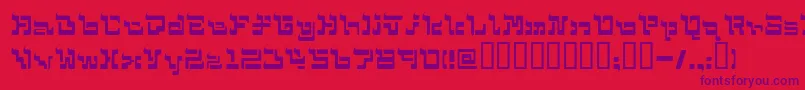 Mohammed Font – Purple Fonts on Red Background