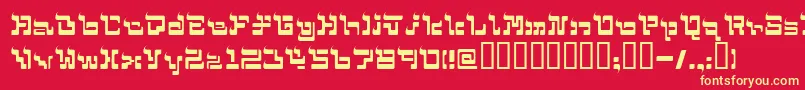 Mohammed Font – Yellow Fonts on Red Background