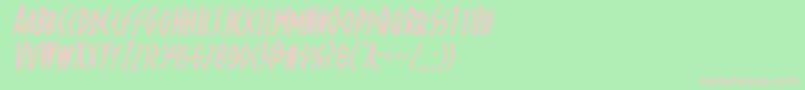 Ohmightyisisrotal Font – Pink Fonts on Green Background