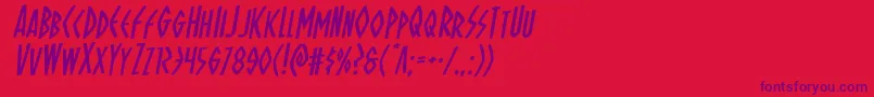 Ohmightyisisrotal Font – Purple Fonts on Red Background