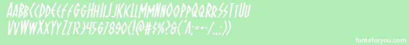 Ohmightyisisrotal Font – White Fonts on Green Background