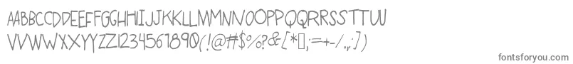 フォントSwingHigh – 白い背景に灰色の文字