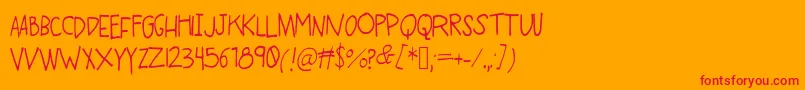 SwingHigh Font – Red Fonts on Orange Background