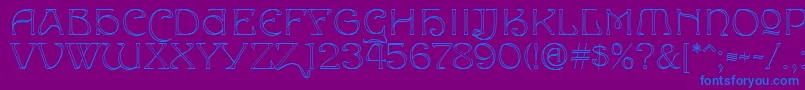 Edda Font – Blue Fonts on Purple Background