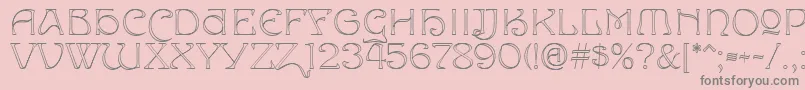 フォントEdda – ピンクの背景に灰色の文字