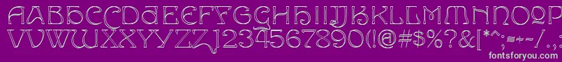 Edda Font – Green Fonts on Purple Background