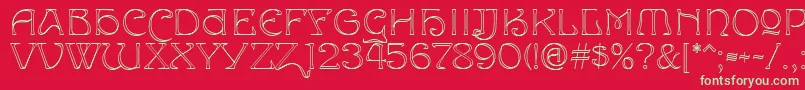 フォントEdda – 赤い背景に緑の文字