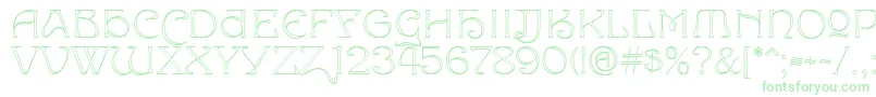 Edda Font – Green Fonts on White Background