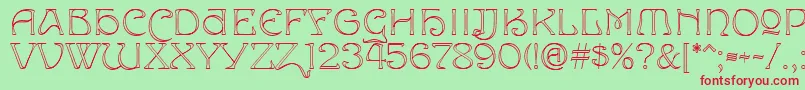 Edda Font – Red Fonts on Green Background