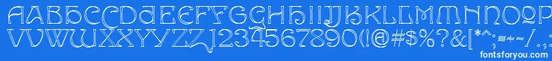 Edda Font – White Fonts on Blue Background