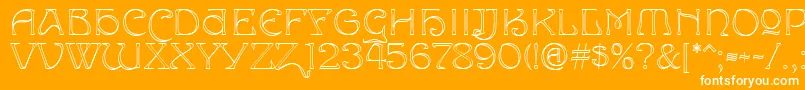 Edda Font – White Fonts on Orange Background