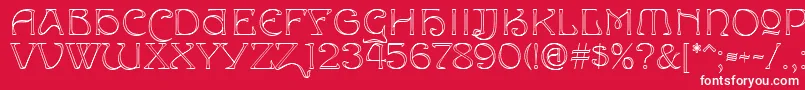 Edda Font – White Fonts on Red Background